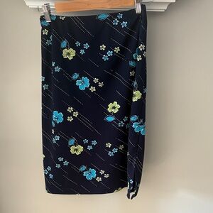 Floral Print Swim Skirt